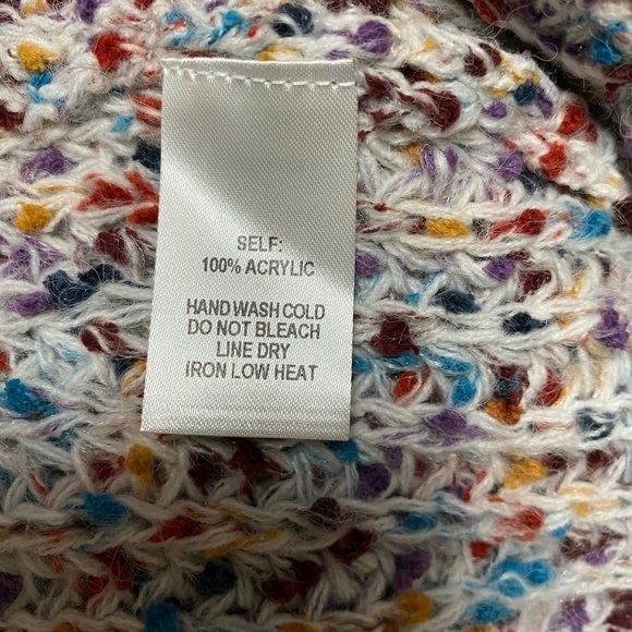 NWT Lulus Fantastic Fringe White Multi Color Cardigan Sweater Longline S… - Picture 9 of 11